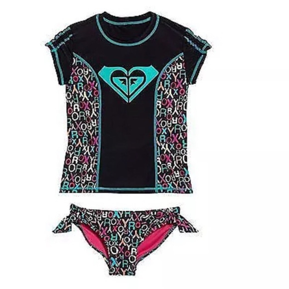 Roxy rash guard and matching bottom